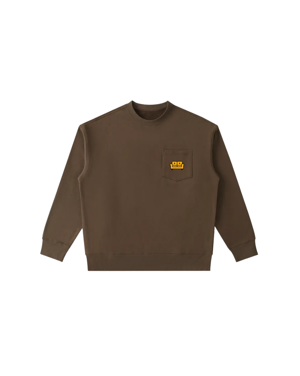 8bit couch crewneck [brown]